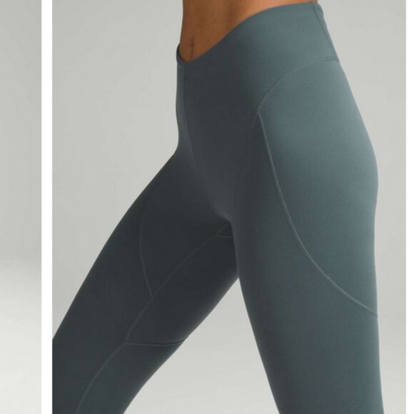 Lululemon lab Nulu Yoga Tight 25" *Graphic - Sea Steel - Size 4 - Picture 1 of 16